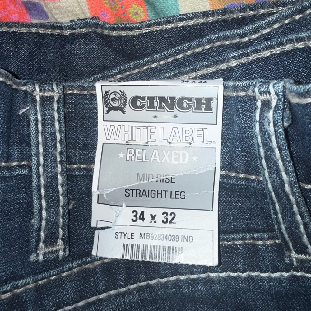 Cinch Mid-Rise Straight Leg Jeans - Dark Blue